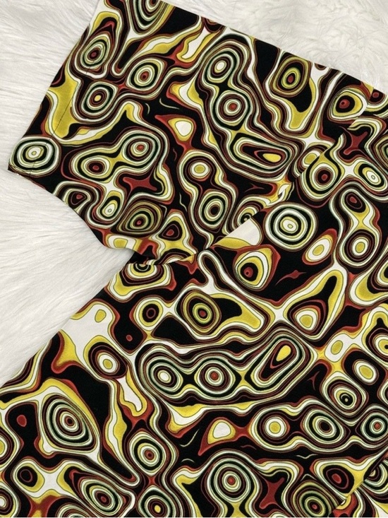 Dragonfly Other - Abstract Psychedelic Pattern Button Shirt - Dragonfly 70s Boho Art Wave Print